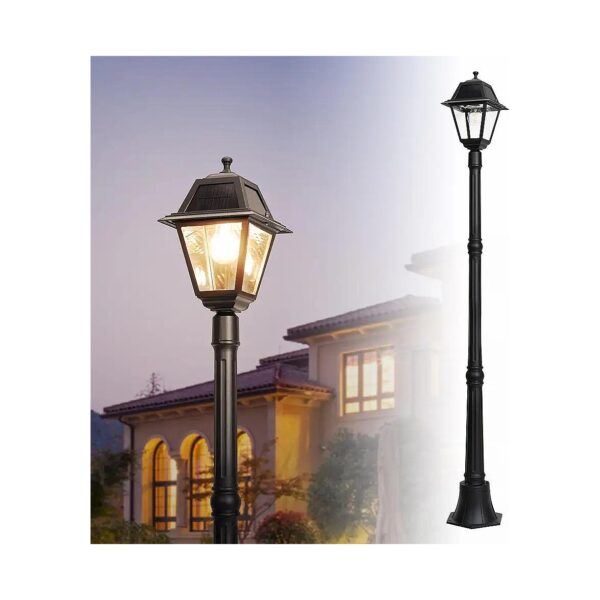 Bright 200 Lumens Solar Powered LED Street Light for Outdoor Pathway and Lawn