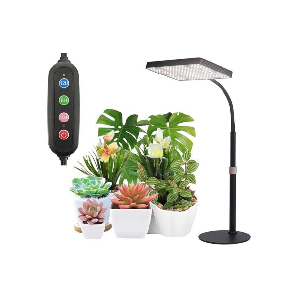 Bright Indoor LED Grow Light with Adjustable Height for Houseplants