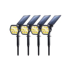 Bright LED Solar Outdoor Lights for Yard Garden Walkway Porch Pool and Driveway