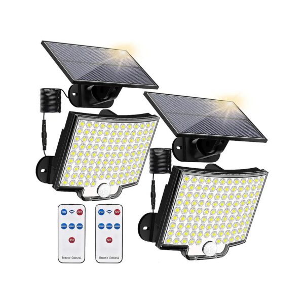 Bright and Durable Solar Motion Sensor Lights with IP65 Waterproof and 5 Ft Cable