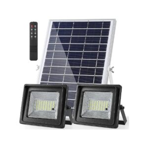 Bright and Reliable Solar Flood Lights with 108 LEDs, Solar Power, and USB Charging