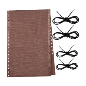 Brown Polyester Chair Replacement Fabric with Adjustable Cord for Patio Outdoor Furniture