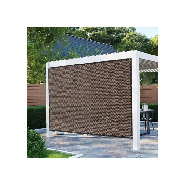 Brown Shade Fabric Sun Cloth with Grommets for Patio Garden Pergola Cover Canopy 6x6 FT