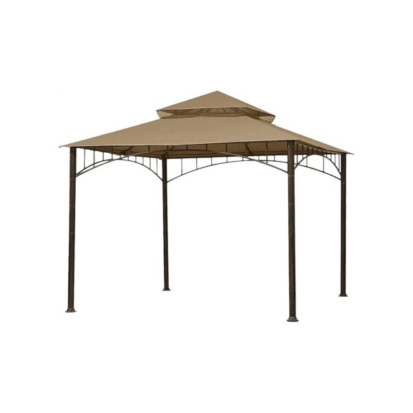 Brown Square Polyester Replacement Canopy Top for 52x52 Metal Frame Gazebo