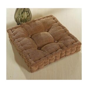 Brown Velvet Floor Pillow for Indoor and Outdoor Relaxation with EPE Cotton Filling