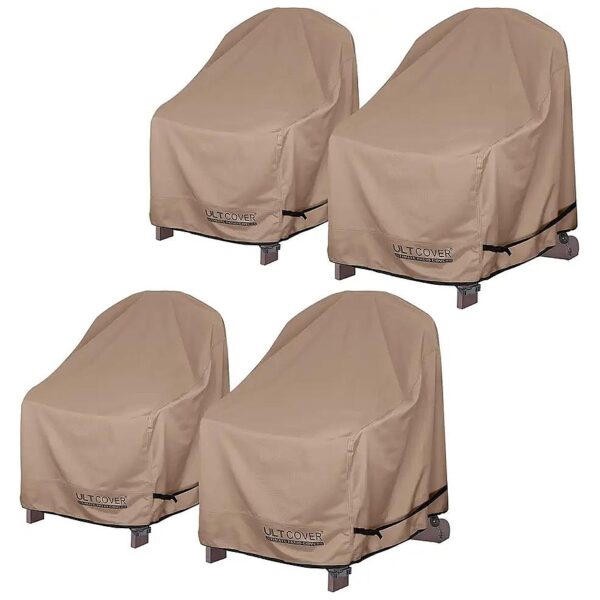 Brown Waterproof Adirondack Chair Covers 4-Pack for Outdoor Patio