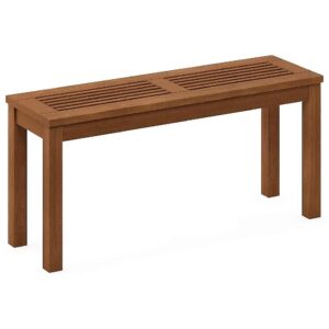 Budget Friendly Backless Bench for Indoor or Outdoor Use with Natural Finish