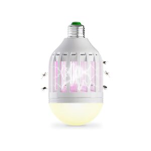 Bug Zapper LED Bulb for E26-E27 Base, UV Light and LED Ambient for Bug Elimination