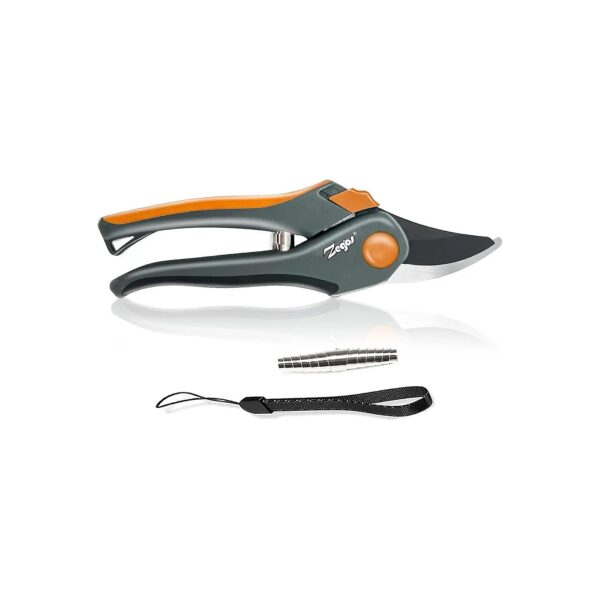 Bypass Pruning Shears with Carbon Steel Blades and Teflon Coating for Efficient Cutting