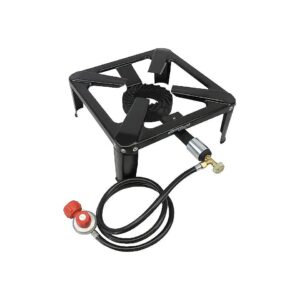 Cast Iron Propane Burner for Outdoor Cooking, Home Brewing, and Maple Syrup Preparation