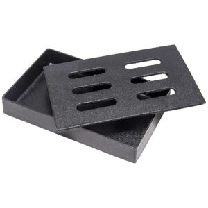 Cast Iron Wood Chip Smoker Box for Perfect Grilled Steak and Ribs