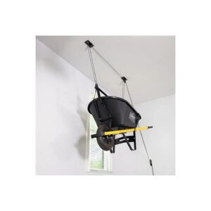 Ceiling Pulley System for Wheelbarrow Storage 8-10ft Garage Workshops