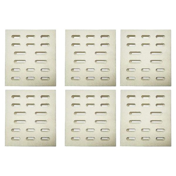 Ceramic Flame Tamer Heat Plate Replacement for Gas Grills, 6-Pack Package