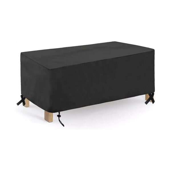 Certified Black Outdoor Coffee Table Cover, Rectangular Shape, 38x24x13 inches