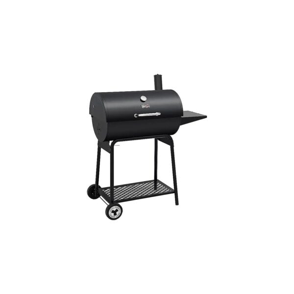 Charcoal Grill with Warming Rack and Side Table for Large Groups