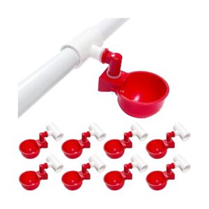 Chicken Water Dispenser Cups with PVC Pipe System