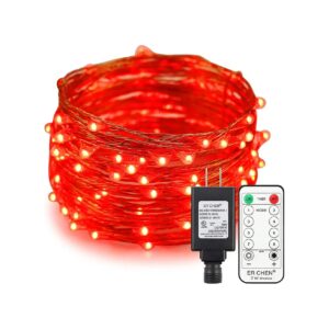 Christmas Decorations LED Red String Lights with Copper Wire and Power Adapter