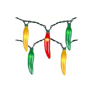 Christmas Multicolor Chili Pepper String Lights with 35 Mini Warm White Lights