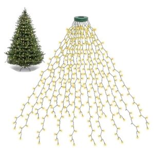 Christmas Tree Lights with 8 Modes and Timer Function for 8ft-10ft Christmas Trees