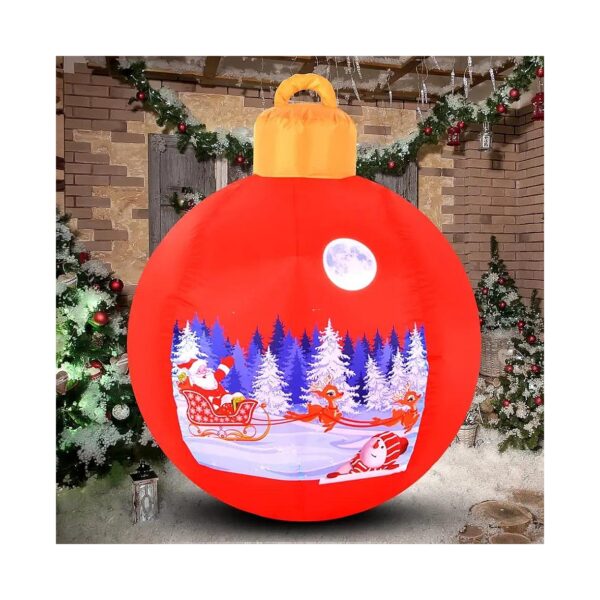 Christmas Xmas Ball Inflatable Decoration with LED Lighting for Yard Lawn Outdoor Space