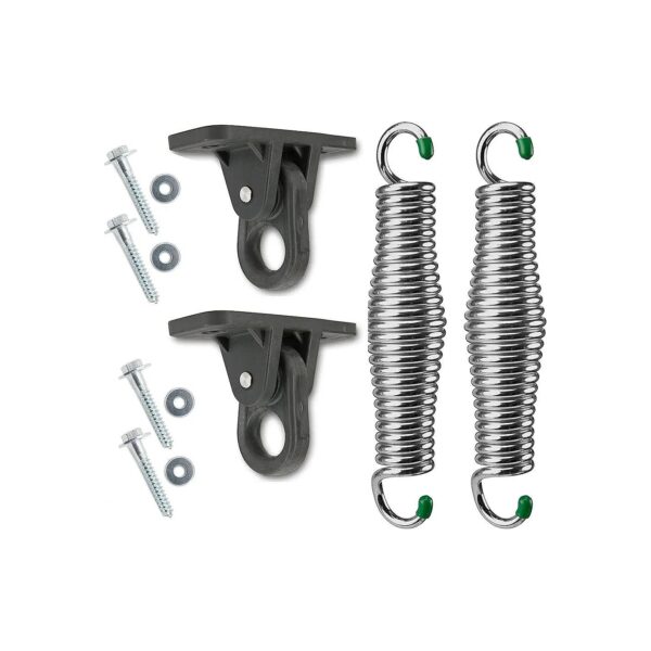 Chrome Porch Swing Hanging Kit with Heavy Duty Springs and Hangers