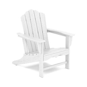 Classic All-Weather HDPE Adirondack Chair with Waterfall Front and Sedentary Design