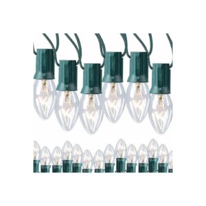 Classic C9 String Lights with 50+4 Bulbs for Garden Party Holiday Decor