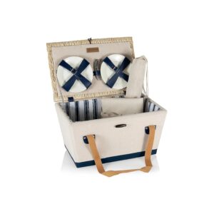 Classic English-Inspired Wicker Picnic Basket For Romantic Outings with Companions