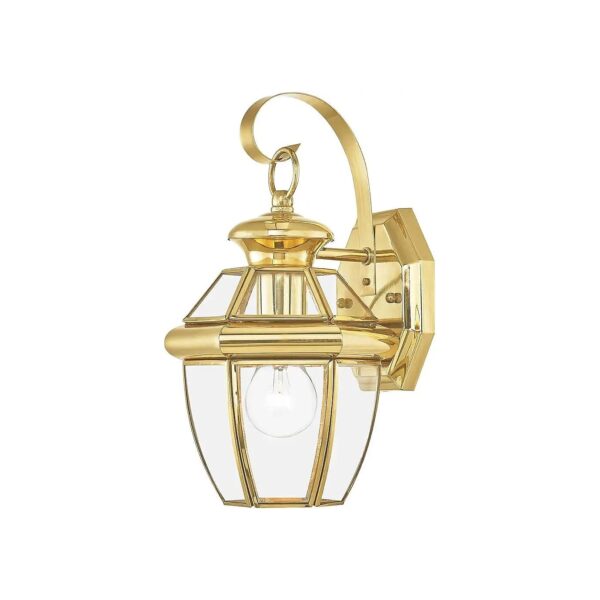 Classic Gold Lighting Fixture with Solid Brass and Clear Beveled Glass