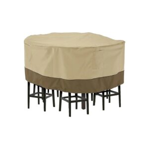 Classic Outdoor Patio Table and Chair Set Cover with Air Vents and Elastic Hem