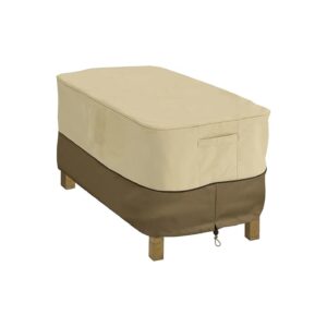 Classic Patio Coffee Table Cover with Padded Handles and Protective Dark Splash Guard