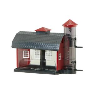 Classic Red Barn Seed Feeder for 6 Species of Birds