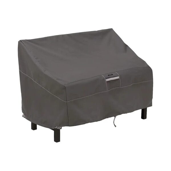 Classic Taupe Patio Bench Cover with Reinforced Padded Handles