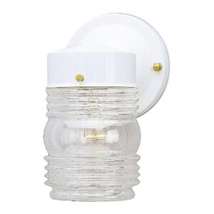 Classic White Jelly Jar Wall Light Fixture Design