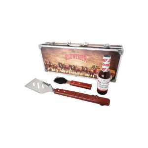 Classic Wood Handle Grill Kit with Barbecue Grill Tools