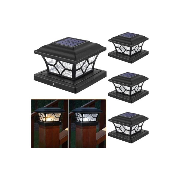 Classy Solar Post Cap Lights for Patio Decor, Fits 4x4 and 6x6 Wood and Vinyl Posts