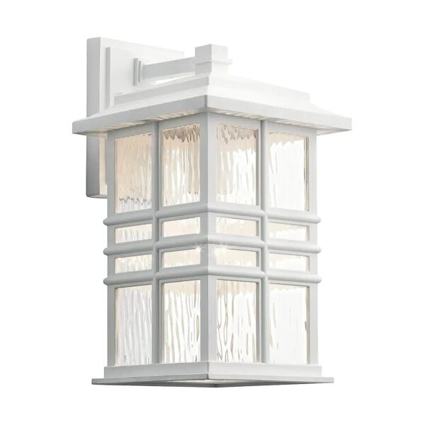 Clear Glass and Aluminum 1-Light Outdoor Wall Sconce for Snow and Water Resistance