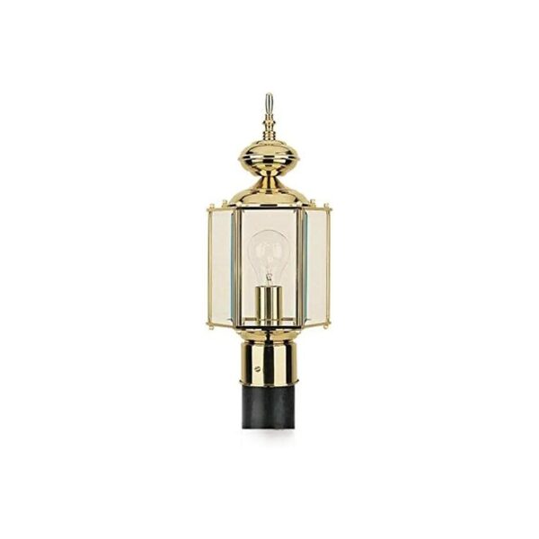 Clear Medium Bulb Modern Outdoor Lighting Fixtures with Brass Construction