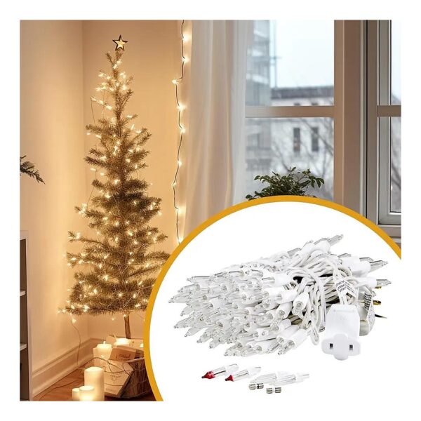 Clear White Mini LED Lights for Indoor and Outdoor Christmas Tree Lighting