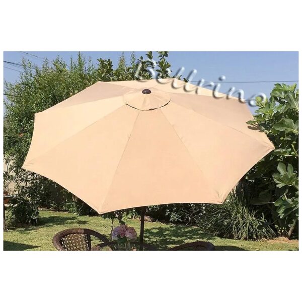 Coffee and Sand Strong and Thick Umbrella Canopy Replacement for 9ft 8 Ribs