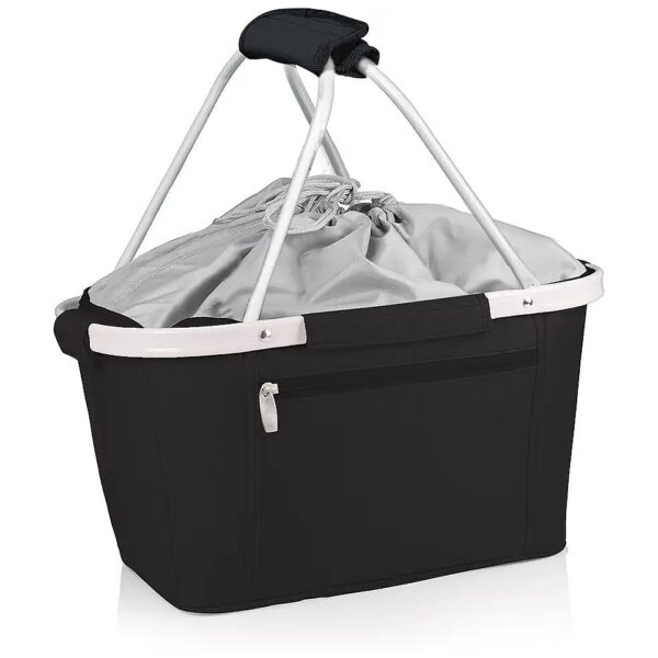 Collapsible Cooler Market Basket with Expandable Top for Easy Picnic Transport