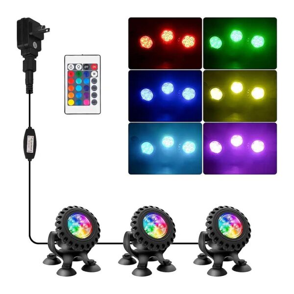 Color Changing LED Lights for Pond Fountain and Aquarium Fish Tank Pool