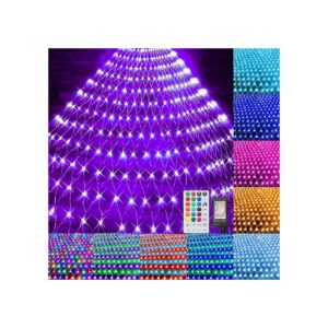 Color Changing LED Net Lights with Remote for Xmas Tree, Bushes, and Garden Decorations