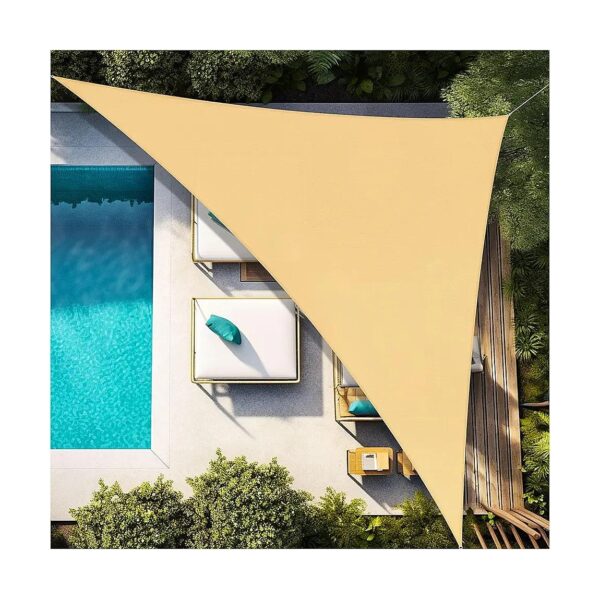 Color Sun Shade Sail, 10'x10'x14', Curved Design, Permeable Shade Cloth,