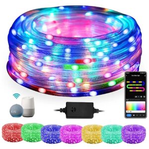 Color-Changing LED Rope Lights with 16 Million Color Options and Waterproof Design