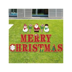 Colored Merry Christmas Yard Signs Outdoor Decorations with Stakes