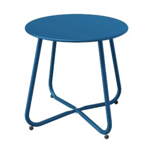 Colorful Design 18-Inch Round Small Patio Side Table for Indoor and Outdoor Decor