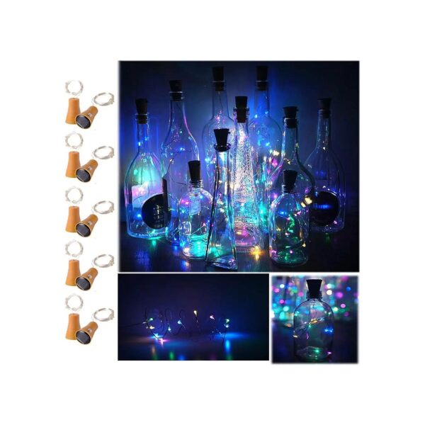 Colorful LED Cork Bottle Lights for Unique Decor