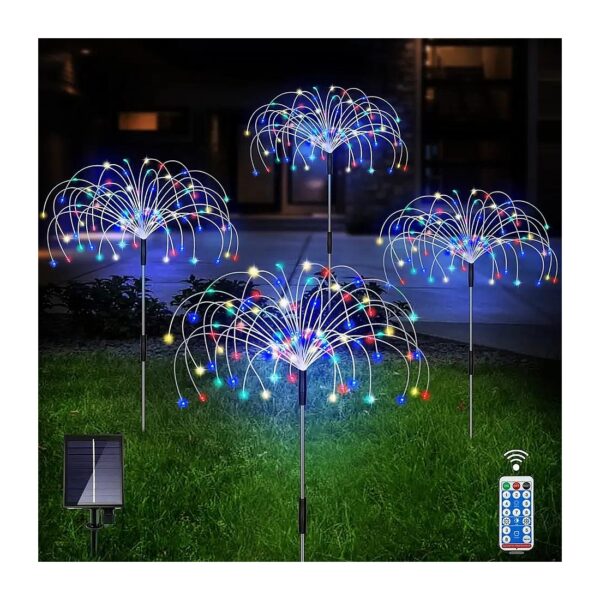 Colorful LED Solar Powered Garden Decorations with Copper Wire and Automatic Light Sensor