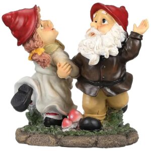 Colorful Lawn Garden Decoration Gnome Statue with Burly Beard